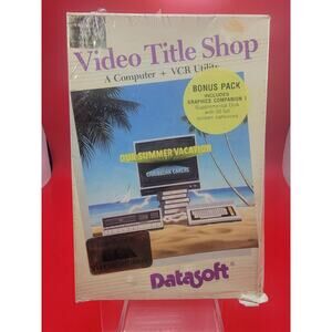 Video Title Shop Atari VCR Utility 1986-87 DataSoft New Seales